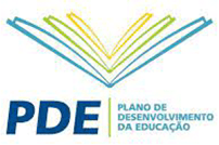 Logo PDE - Plano de desenvolvimento da educação